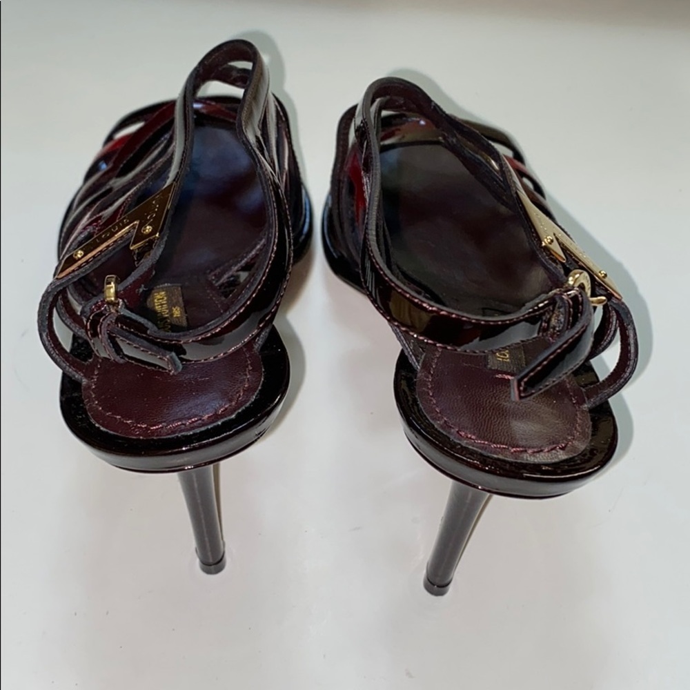 Louis Vuitton open toe red heels size: 37 1/2 - Picture 10 of 14